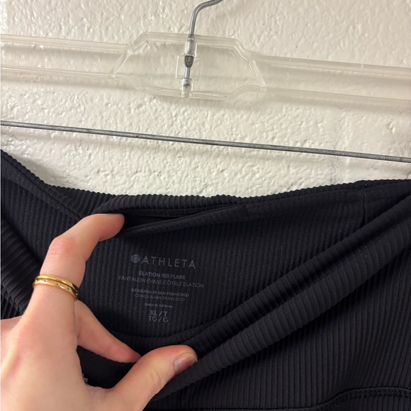 Athleta Elation High Rise Rib Flare Legging Yoga Pants | Black | XL Tall | NWT - Picture 6 of 7
